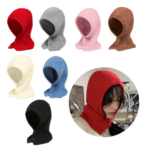 Gorro Con Cuello / Lana / Cuello Con Capucha