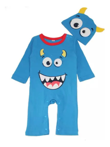 Pijama,mono, Mameluco Bebé Halloween Monstruo.