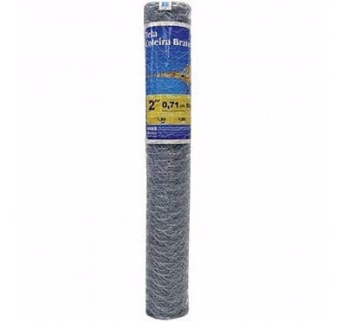 Tela Metálica Hexagonal Galvanizada 1,8m X 50m - Aço Carbono