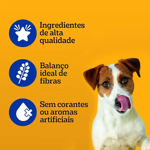 Ração Úmida Pedigree para Cão Adulto de Raças Pequenas Sabor Carne ao Molho - Kit com 12 Sachês de 100g: imagem 3