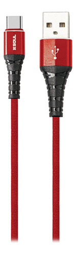Cable Usb C Carga Rapida Para Samsung A20 A30 A50 A70 A80 S8 Color Rojo