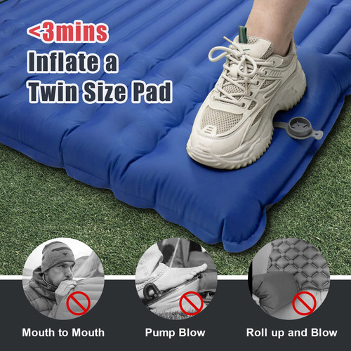 Colchoneta Para Camping Extra Gruesa Inflable Impermeable 12