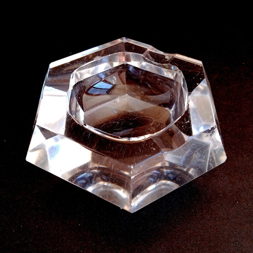 Cenicero Excelente Cristal Transparente Hexagonal Pequeño