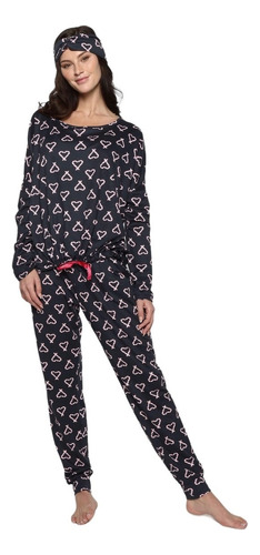 Conjunto De Pijama Dama Suave Tela Tops Bottoms Bastones