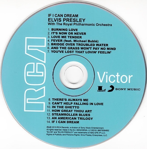Elvis Presley Cd 2015 If I Can Dream (royal Orch) Europa Nvo