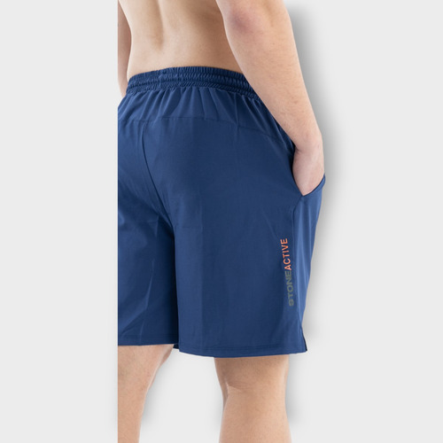 Short Con Suspensor Letonia Deportivo Stone Azul Active