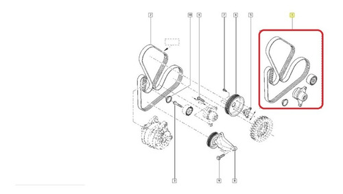 Kit Correia De Acessórios Com Tensor Renault Master 2.3 Orig