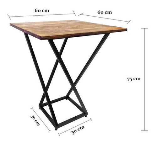 Imagem 2 de 8 de Kit Mesa E 4 Banquetas Reforçadas Com Tampo Madeira Rústica