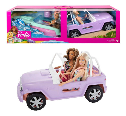 Barbie Paseo Con Amiga Con 2 Vehiculos Y 2 Muñecas Con Acc