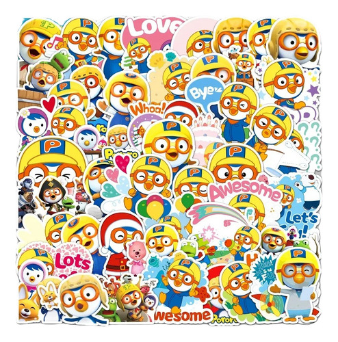 Pororo El Pequeño Pingüino - Set 50 Stickers / Calcomanías