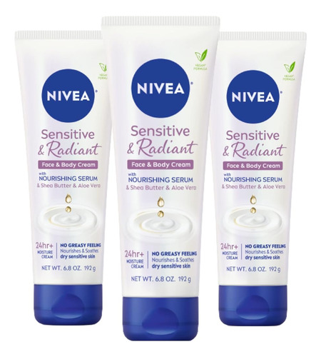 Nivea Crema Facial Y Corporal Sensible Y Radiante, Crema Fac