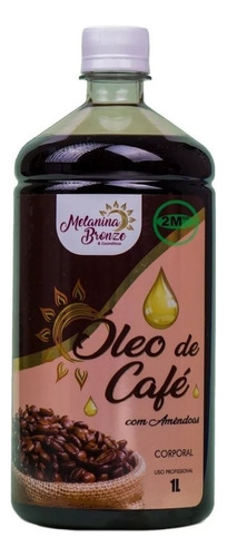 Óleo De Café Com Amêndoas 1 Litro Melanina Bronze