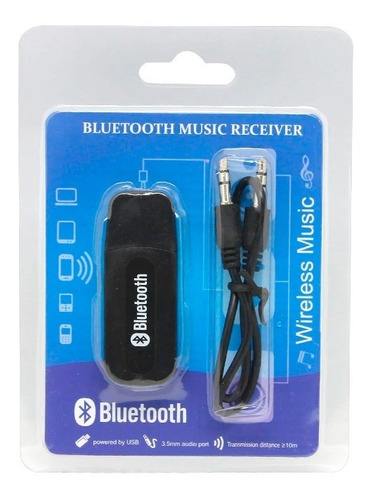 Imagen 1 de 6 de Receptor Usb Adaptador Bluetooth Autoradio Equipo Sonido Aux