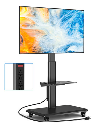 Soporte De Tv Rodante Altura Ajustable Para 32 A 70 Pulgadas