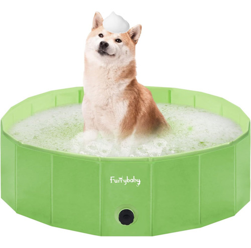 Piscina Plegable Para Perros Y Perros, Piscina Acolchada Por