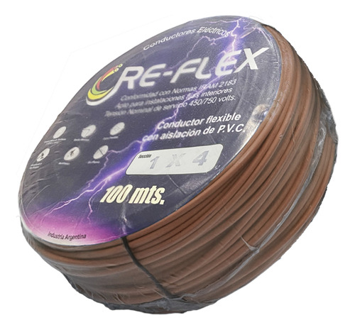 Cable Unipolar Re-flex 1x4 Rollo Por 100mts