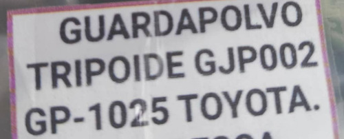 Goma De Guardapolvo De Tripoide Gjp002 Fortuner/ 4runner 1gr