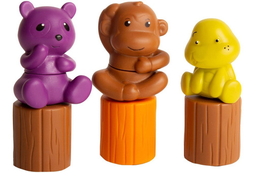 Imagen 2 de 3 de Juego De Encastre Animales Con Tronquitos Suave Tinko 8101