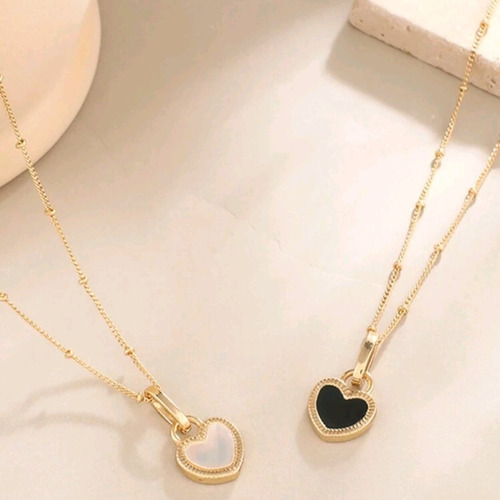 Collar Cadena Delicada Reversible De Moda Baño De Oro 18k