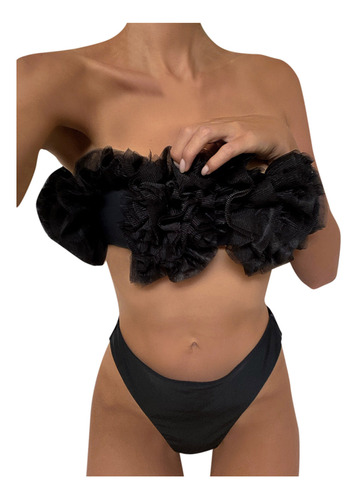 Bikini De Pecho Envuelto En Malla Para Mujer, Traje De Baño