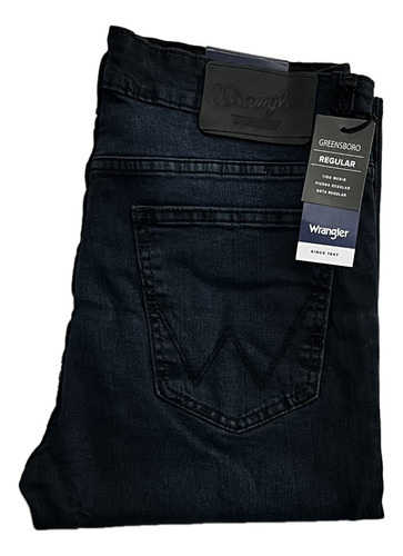 Jean Wrangler Greensboro Blue Black Corte Intermedio