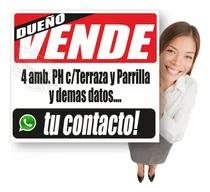 Comprar Lona Cartel Con 4 Ojales Vende Alquila 90x70 Cm