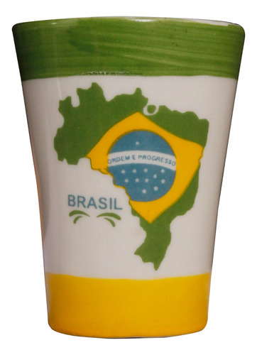 Pequeno Copo De Dose Shot Com Mapa Do Brasil  6cm C239