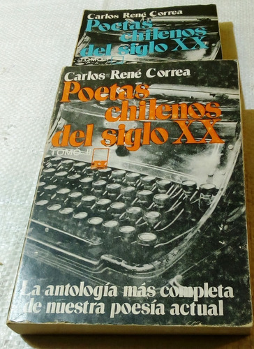 Poetas Chilenos Del Siglo Xx. Carlos René Correa. Dos Tomos (Usado)