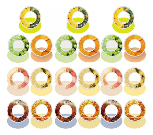21 Anillos Divertidos De Frutas Para Air Up Botella