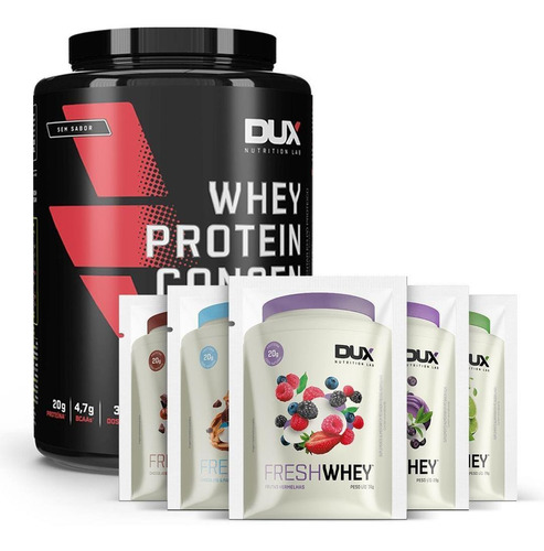 Whey Protein Concentrado Sem Sabor 900g + 5 Sachês Freshwhey