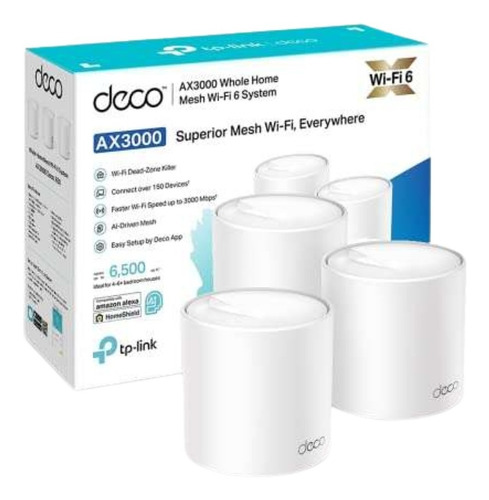 Imagen 2 de 2 de Repetidor Tp-link Wi-fi Mesh Deco X50 2402mbps Pack De 3