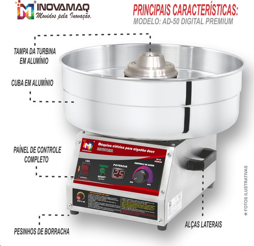 Imagem 5 de 7 de Máquina Algodão Doce Industrial Digital - 12x Sem Juros