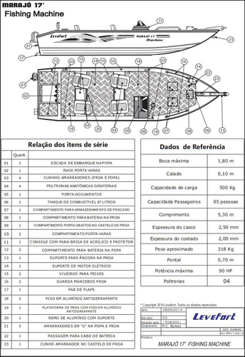 Lancha Marajo 17 Fishing Machine+motor Mercury 50hp Ins Estd