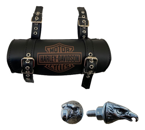 Kit Alforje Harley Davidson Porta Ferramenta Parafuso Águia