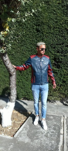 Imagen 6 de 10 de Chamarra Spiderman Piel De Borrego