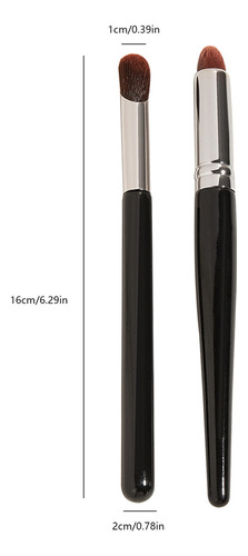 L Combo De 2 Brochas De Maquillaje De Nailon Con Mango De