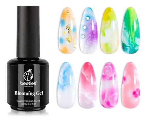 ~? Beetles Nail Blooming Gel, 15 Ml Clear Uv Led Blossom Gel