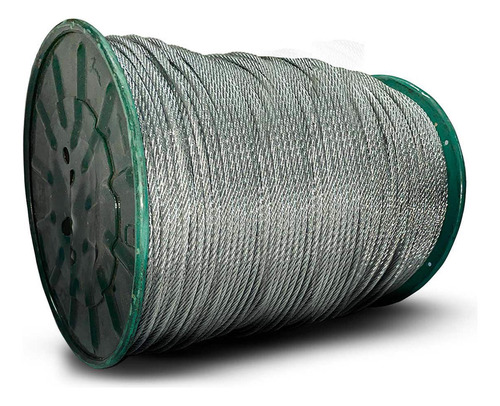500m Cabo De Aço Galvanizado 3/16 4,8mm 6x7 Alma De Fibra