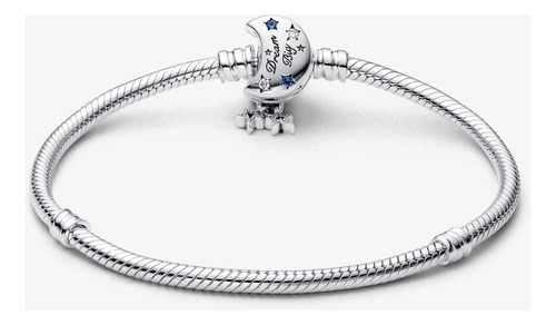 Bracelete De Prata Com Fecho Lua Em Pave Pandora