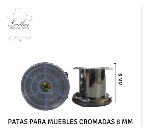 Patas Cromadas En Acero Para Muebles, Camas De 6cm