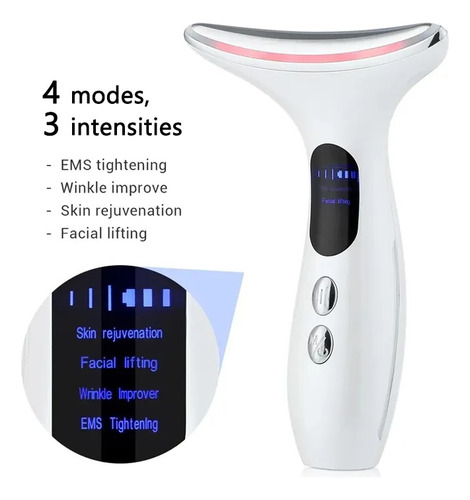 Masajeador Facial Luz Led 3d Anti Edad Rejuvenecimiento Acné