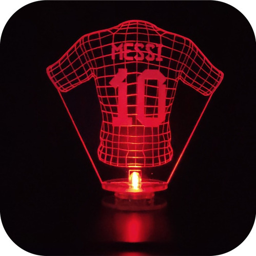 Souvenir Led 3d Camiseta Pack X 10 Unidades  Colores Pila