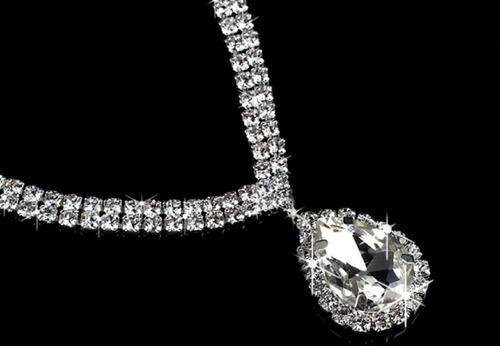 Conjunto Feminino Gota Noiva Colar Brinco Debutante Nupcial