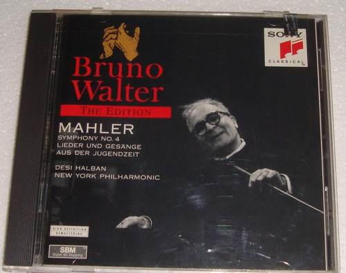 Bruno Walter Symphony No.4 Mahler Cd Impecable Importado