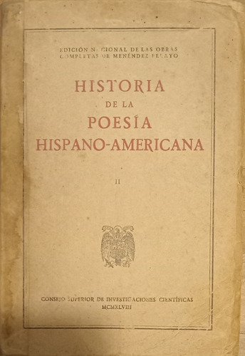 Historia De La Poesía Hispano-americana