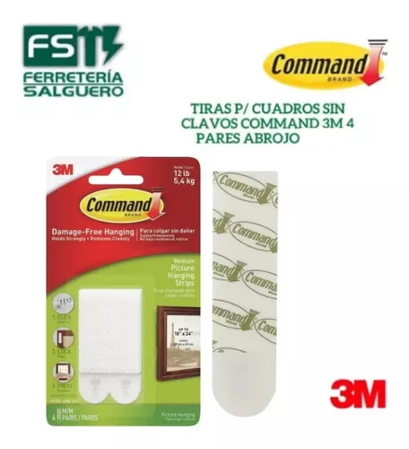 Comprar Tiras Adhesivas Command™ para Colgar Cuadros, Color Blanco, Tamaño  Grande, 4 pares