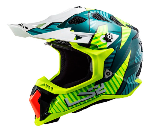 Casco Motocross Ls2 Mx700 Enduro Subverter Cobalto Amarillo