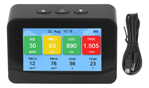 Monitor De Aire, Calidad De Visualización Del Tiempo, Co2, P