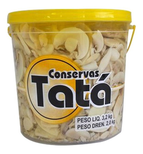 Cogumelo Champgnon Fatiado Balde 2kg Drenado Tata