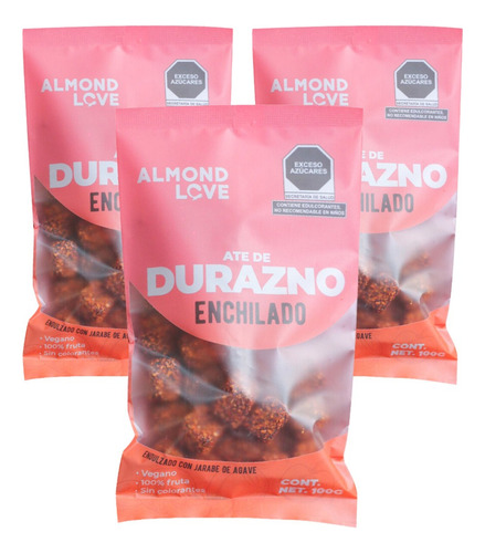 3 Pack Ate De Durazno Almond Love 70gr